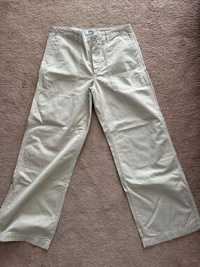 Agolde Straight-Leg Utility Pants in Light Beige